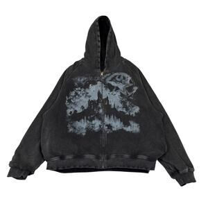 Ditch LA Synical Reversible Zip Up Hoodie Men's XL Heavyweight